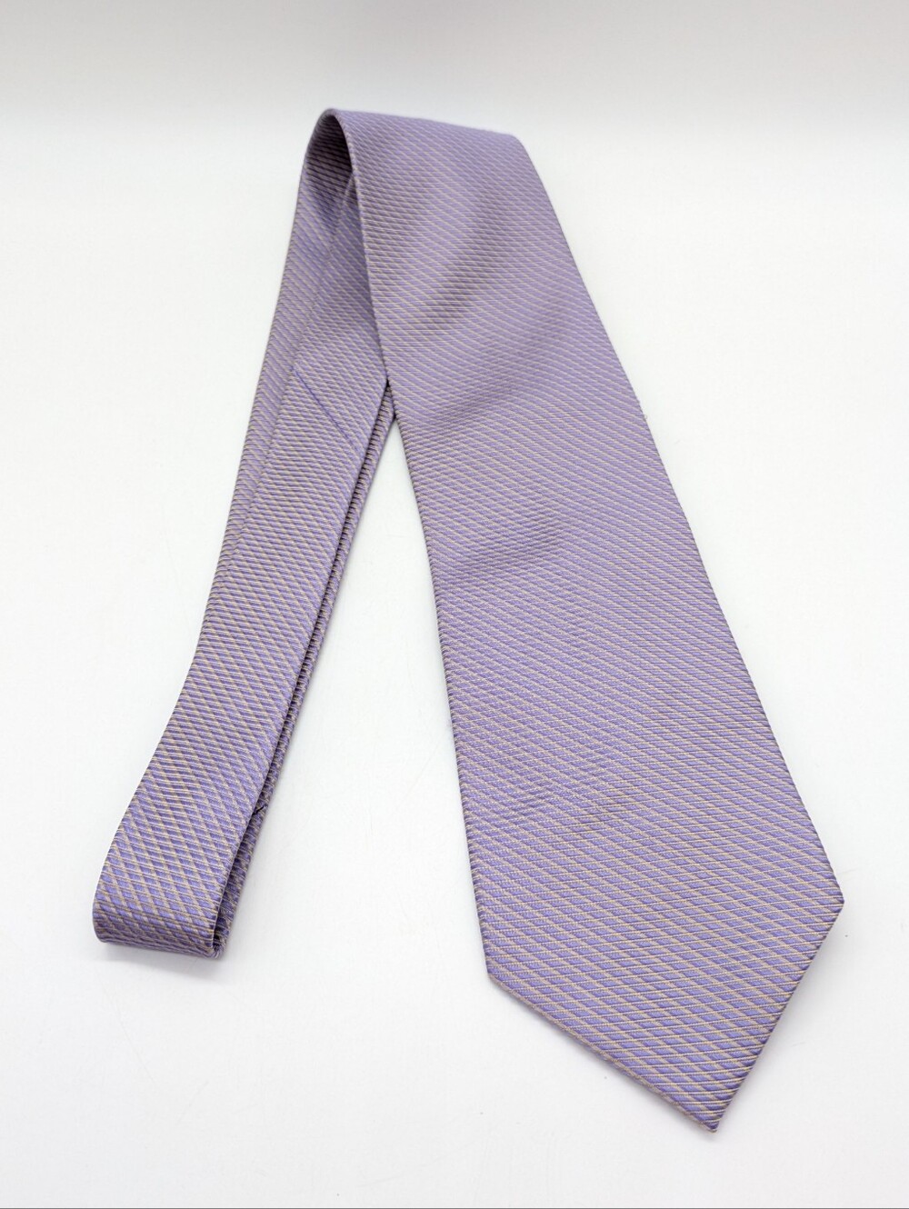 Vintage Marshall Fields Purple Tan Silk Mens Neck Tie